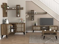 بكج طاولة تلفزيون وطاولة قهوة وركن القهوة LOGAN