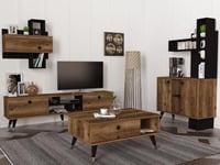 بكج طاولة تلفزيون وطاولة قهوة وركن القهوة Serenze