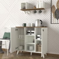 ركن قهوة Seddra لون ابيض بني