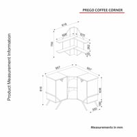 بكج طاولة تلفزيون وطاولة قهوة وركن للقهوة Prego