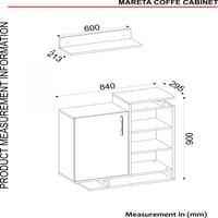 ركن قهوة Mareta ابيض رمادي