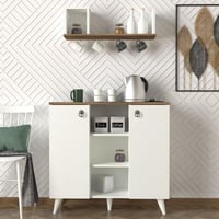 ركن قهوة Seddra لون ابيض بني