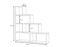 دولاب مكتبة لون رمادي موديل Alis