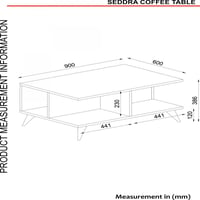 طاولة قهوة Seddra لون ابيض بني