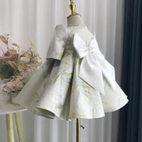 فستان بناتي جاكارد ملكي