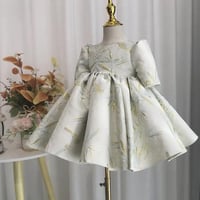 فستان بناتي جاكارد ملكي