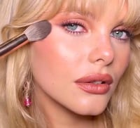 شالورت تبلوري - بلاشر بدرجتي لون وردي وبيج ذهبيى (...