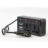 محول سيارة TiKNAL 200 واط مع منافذ AC مزدوجة وUSB/...