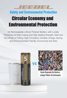 بطاريات Jeebel AA ليثيوم قابلة لإعادة الشحن حتى 12...