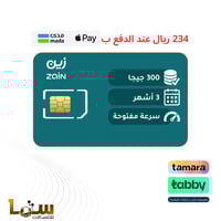 زين شريحة بيانات 300 جيجا مسبقة الدفع | 3 أشهر