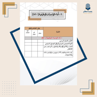 سجل توثيق شواهد الأداء الوظيفي للمعلم - رسمي