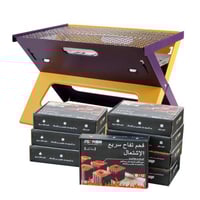 8علب فحم FYC+شواية على شكل اكس قابلة للطي مجاناً