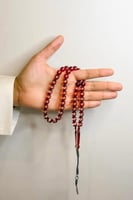 سبحه بكلايت أحمر شفاف