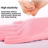 قفازات غسيل الأطباق من مطاط السيليكون السحري ​ ​ ق...