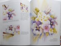 Watercolour Flower Painting Step-by-Step رسم الزهو...