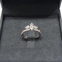 خاتم توينز ذهب أبيض والماس