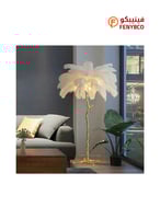 مصباح أرضي من ريش النعام – قطر 1200 ملم