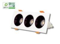 فريم متحرك مانع توهج ثلاثي | أبيض + أسود لامع | ضم...