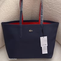 شنطة لاكوست دبل فيس كحلي وأحمر L