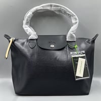 شنطة لونج شامب جلد أسود