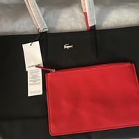 شنطة لاكوست دبل فيس أحمر L