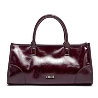 شنطة يد سي اتش جلد عنابي