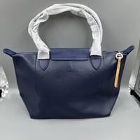 شنطة لونج شامب جلد كحلي