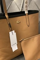 شنطة لاكوست دبل فيس بني L