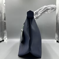 شنطة لونج شامب جلد كحلي