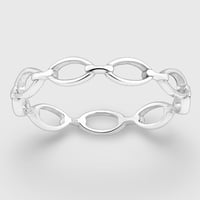 تألق الوصلات: خاتم فضي بحزام سلسلة (فضة إسترليني 9...