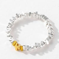 خاتم من الفضة الإسترلينية – تصميم بلونين ولمسات ذه...