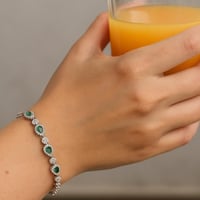 سوار الأناقة الملكية بلون الزمرد (فضة إسترليني 925...