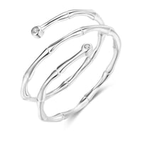 خاتم دوّار من الفضة الإسترلينية بتصميم الخيزران (ف...