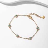 سوار مطلي بالذهب ومزين بتوهج سماوي (فضة إسترليني 9...