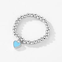 خاتم فضي بحبيبات – (فضة استرليني 925)