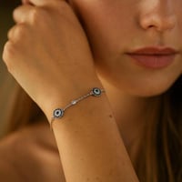 سوار العين الزرقاء السحرية (فضة إسترليني 925)