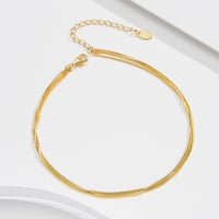 خلخال سلسلة ملتوية (ذهبي أو فضي) (فضة إسترليني S92...