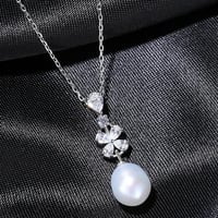 طقم اللؤلؤ والزركون اللامع (فضة إسترليني 925)