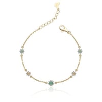 سوار زهر الصحراء مطلي بالذهب (فضة إسترليني 925)