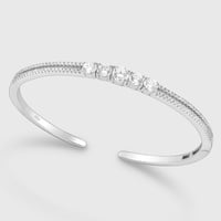 سوار فضي مرصع بزركون 4.0 MM (فضة إسترليني 925)