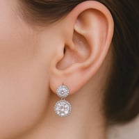 طقم الثنائي البراق الفضي