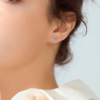 طقم القلوب الوردية الراقية (فضة إسترليني 925)