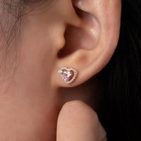 طقم قلب الحب المشرق (فضة إسترليني 925)