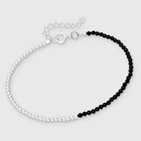 سوار خرز فضة 925 أنيق بأحجار كريمة طبيعية - ألوان...