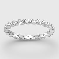 خاتم فضي ملتف مرصع بالزركون (فضة إسترليني 925)