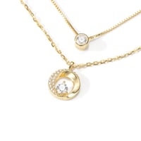 قلادة أوربت متعددة الطبقات مطلية بالذهب (فضة إسترل...