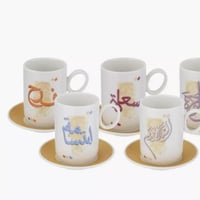 طقم فناجيل للشاي او الاسبرسو ١٢ قطعه