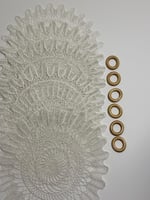 طقم التركي لـ 6 أشخاص ، 6 قاعدة الصحن و 6 خاتم للم...