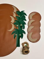 ٤ قاعدة صحن بتصميم مستوحى من التراث العربي والصحرا...