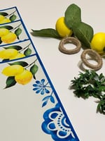 طقم الليمون ٤ قاعدات للصحون ٤ خواتم مناديل مع مناد...